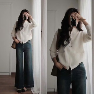 247store  - Áo len cadigan kéo khoá 2 đầu - Lencardigan7703