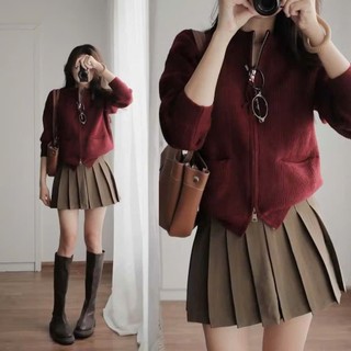 247store  - Áo len cadigan kéo khoá 2 đầu - Lencardigan7703