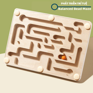 Đồ chơi giáo dục -  Đồ chơi phát triển trí tuệ,Đồ chơi gỗ, bộ cờ mê cung Amazing Maze