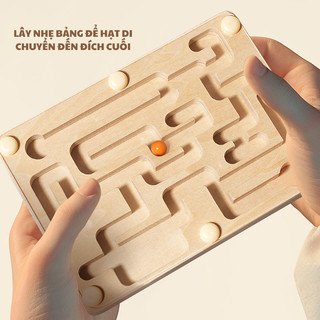 Đồ chơi giáo dục -  Đồ chơi phát triển trí tuệ,Đồ chơi gỗ, bộ cờ mê cung Amazing Maze