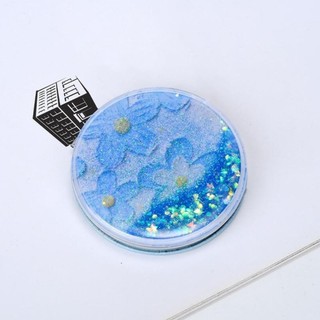 Gương Trang Điểm Mini Gấp Gọn cầm tay, gương gấp gọn  2 Mặt Kim Tuyến Lấp Lánh – Nhỏ Gọn, Tiện Lợi, Siêu Xinh
