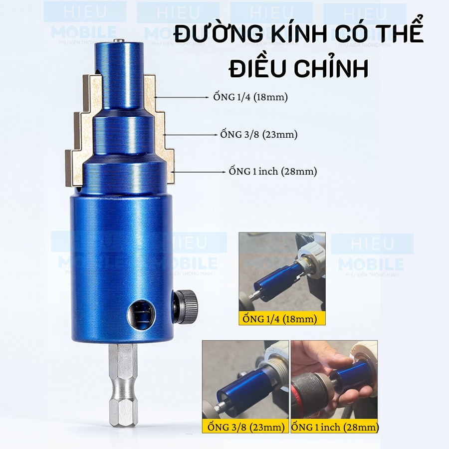 Đầu 3 tầng lấy ren bị gãy hư hỏng mắc kẹt đa năng trong ống nhựa, kim loại mỏng có thể kết hợp với máy khoan