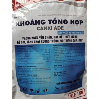 Khoáng tổng hợp Canxi ADE 1kg bổ sung vitamin A D E , canxi cho gia cầm
