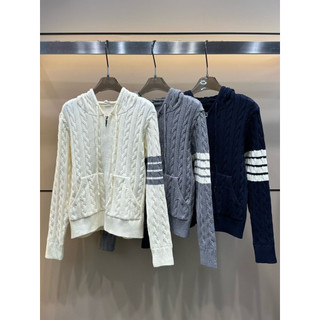 Áo cardigan nữ có mũ len vặn thừng kéo khoá đủ size