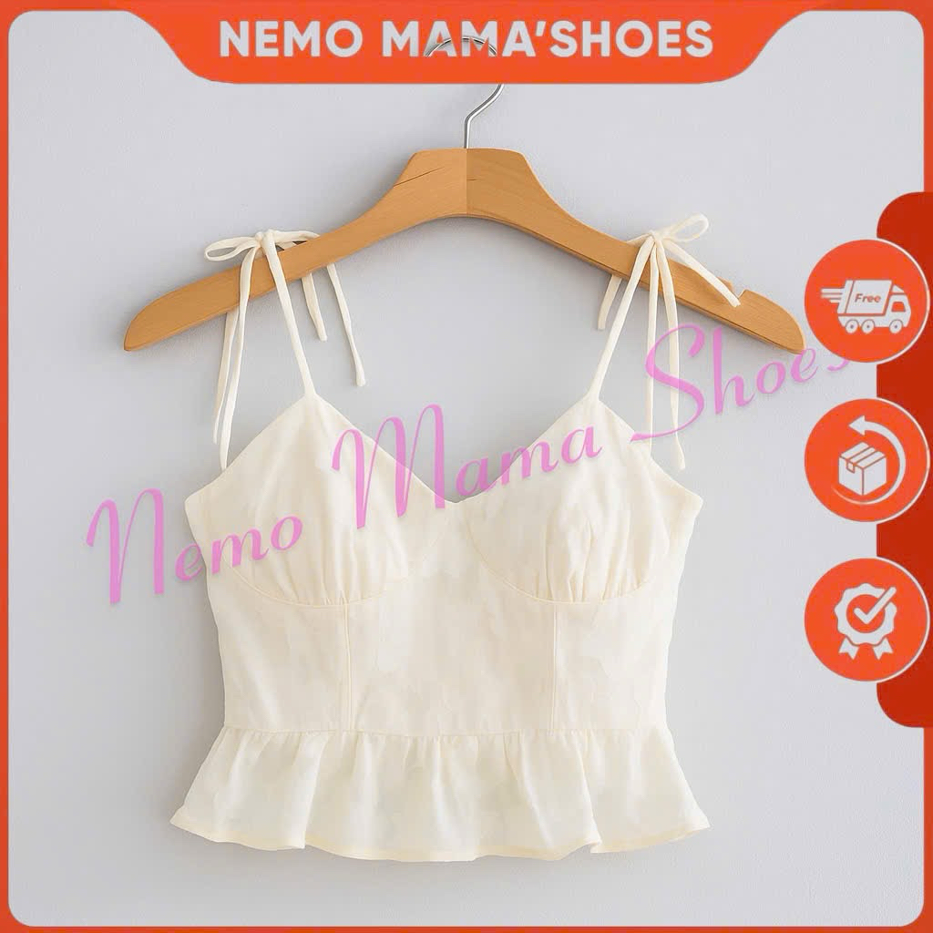FOREVER21 ÁO DÂY KIỂU MÀU KEM ĐÁNG YÊU (Q230805052)