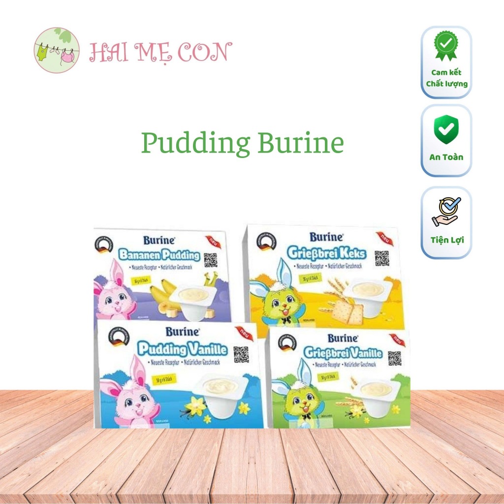Pudding Burine dành cho bé từ 6 m tuổi đủ vị (Vỉ 6 Hũ x 50g) | Shopee ...