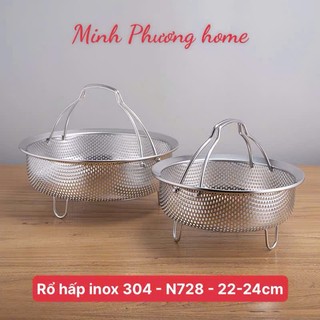 Rổ hấp đa năng inox 304 có quai [728] phù hợp với nồi 22-24cm