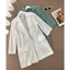Áo Vest blazer thêu hoa 2 màu trắng, xanh A2184