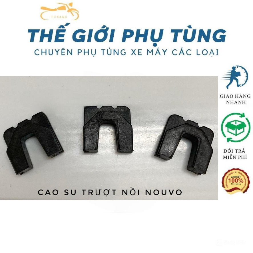 Bộ Cao Su Trượt Nồi Trước Xe Nouvo 1,2,3,4,5,6, Nouvo LX, NVX, Nozza, Grande, Janus, Luvias