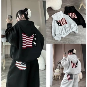 Sét Bộ Nỉ Nữ Basic Hotrend In Lá Cỡ Mỹ Dáng Rộng Tay Bồng Mix Quần Dài Jogger Ống Siêu Đẹp