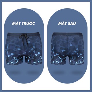 Quần bơi nam dáng ôm thể thao vải Polyester Spandex thoáng khí đi biển tập gym đi bơi - Q20275GY