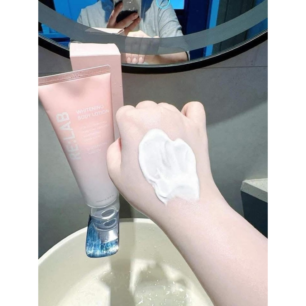 Kem body Re:lab whitening body lotion 200ml - hạn 2028 Hàn Quốc kem body relab  IS460