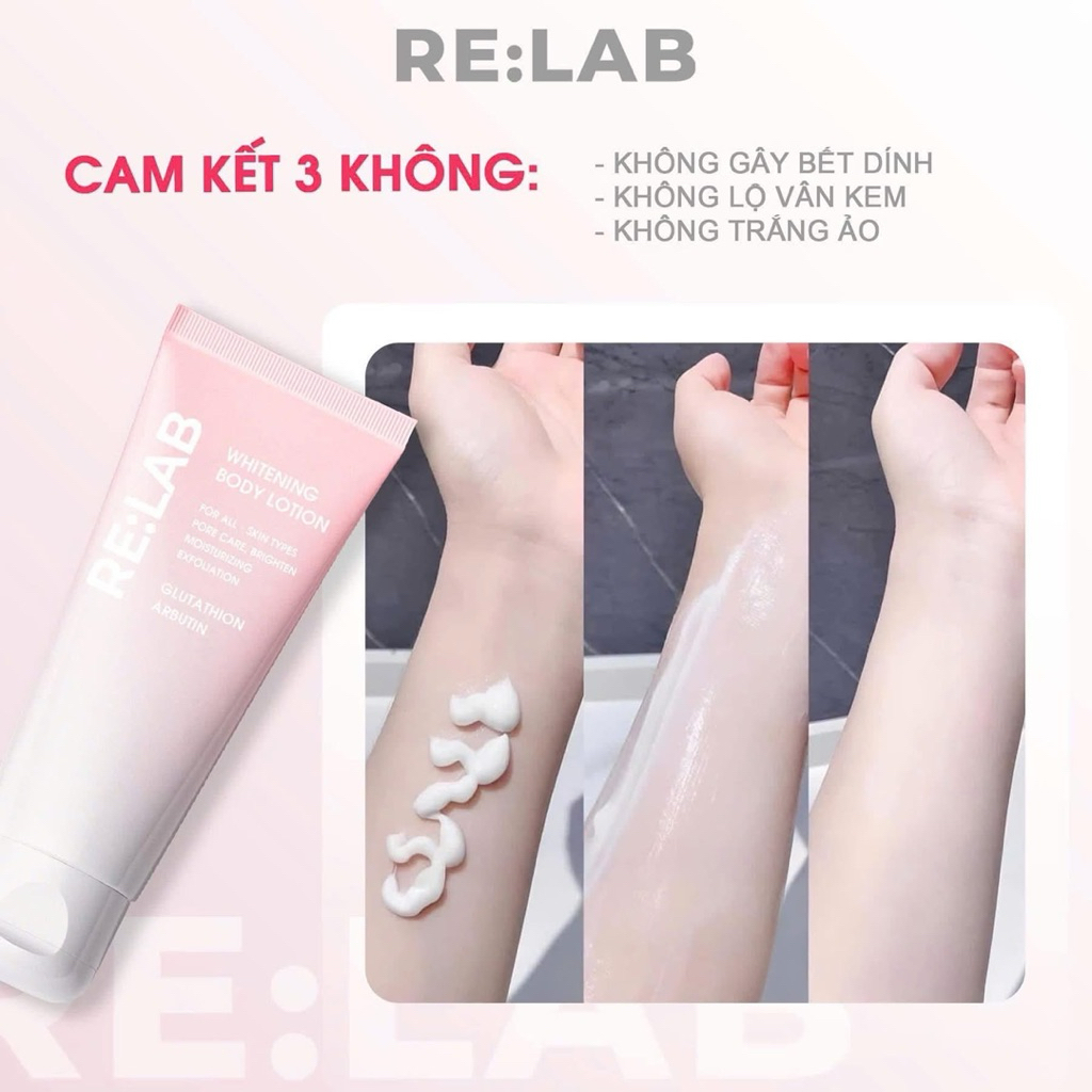Kem body Re:lab whitening body lotion 200ml - hạn 2028 Hàn Quốc kem body relab  IS460