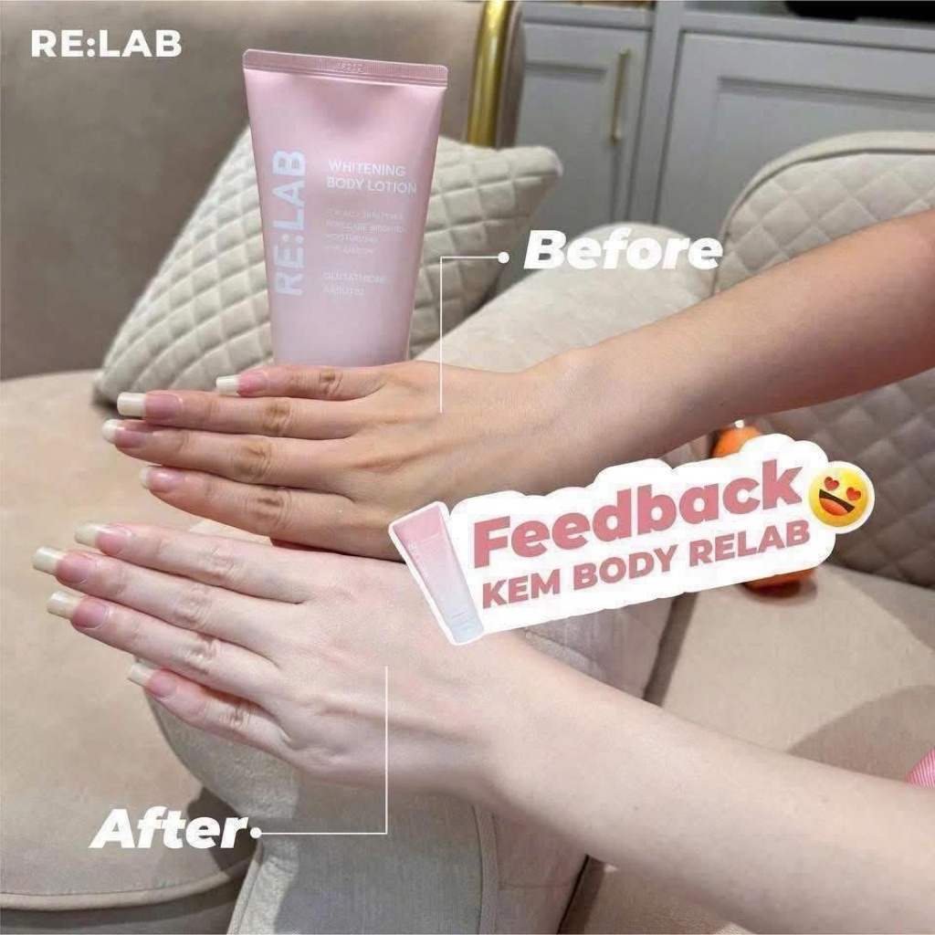 Kem body Re:lab whitening body lotion 200ml - hạn 2028 Hàn Quốc kem body relab  IS460
