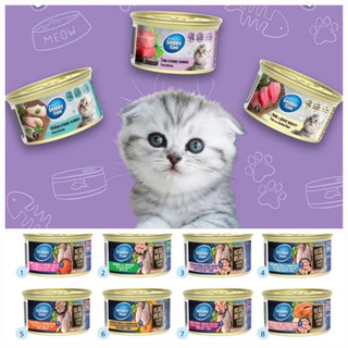 Pate SNAPPY TOM PREMIUM Lon Cho Mèo Con & Mèo Lớn - Lon 85g