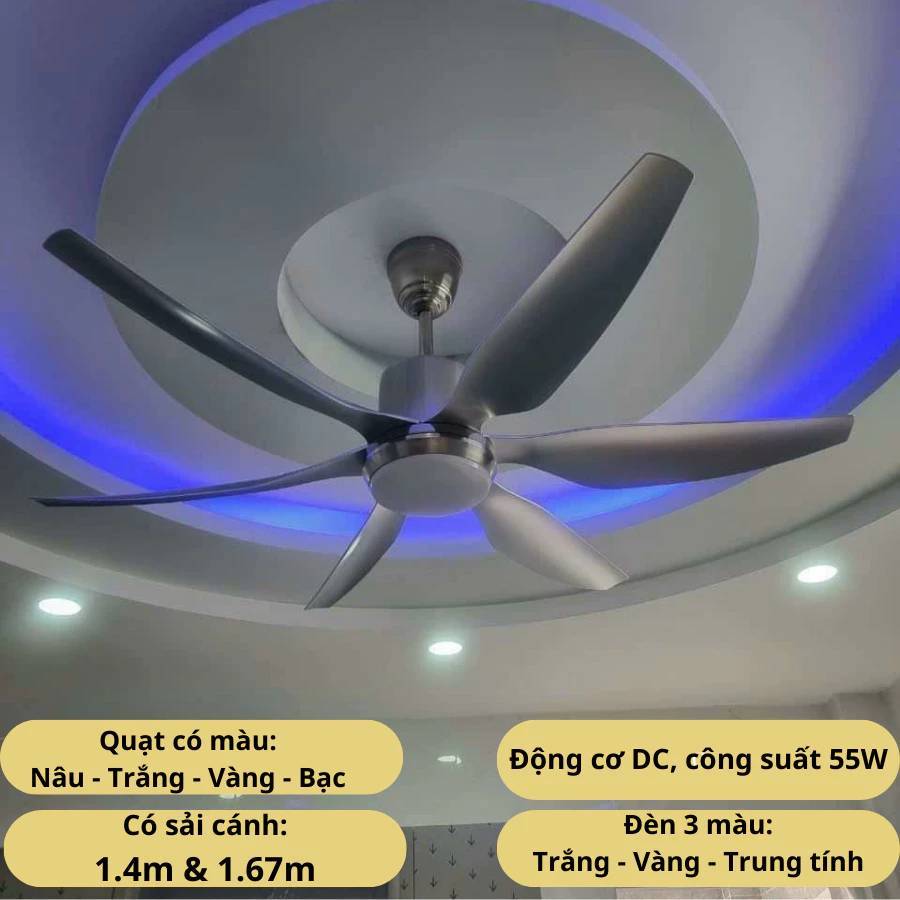 Quạt Trần 6 Cánh Mart.home Lõi Đồng Điều Khiển Từ Xa 6 Cấp Độ Gió Và 3 Chế Độ Ánh Sáng Cực Mát Tự Động BH 10 Năm - ảnh 9