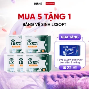 Combo 5 Gói Băng Vệ Sinh LXSoft Hàn Quốc - Bạc hà - Siêu mỏng - Siêu thấm hút