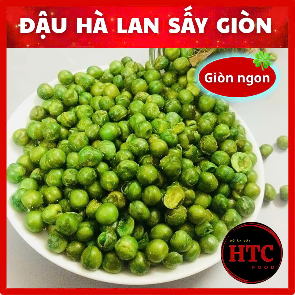 Đậu Hà Lan sấy giòn vị muối đặc biệt nhà làm, đậu Hòa Lan rang muối giòn thơm, 500g/1kg, HTC Food