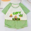 Bộ Cộc Tay thun Tăm Cho Bé Trai, Bé Gái 6 -16kg may rộng rãi. Vải thun tăm mềm, co giãn không xù lông