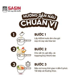 [MUA 10 TẶNG 2] Mì Cay Sasin (Combo 10 gói mì + 10 gói ớt độ) (Chọn vị)