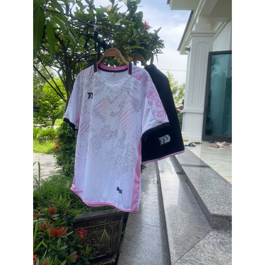 Bộ quần áo bóng đá Blu HỒNG in tên số theo yêu cầu-Áo bóng đá,đồ đá banh chất liệu thun, mè