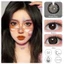【Big Eyes】Magister Kính Áp Tròng SUPERSIZE 0~6.00 DIA 14.5/16.0mm Brown Kính Áp Tròng Cận 6 Tháng Black Mắt To Lens