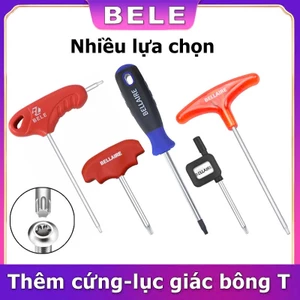 Cờ lê lục giác tiêu chuẩn hình chữ T (tay cầm bằng cao su màu đỏ)