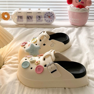 Dép sục nữ đế cao 5cm kèm charm Ngôi sao lông Mita SR V2 kiểu sandal dễ thương năng động CS-201