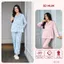 Bộ đồ pijama lụa dài, áo có vạch ti tiện lợi dành cho mẹ bầu và sau sinh - B700 B2MUM
