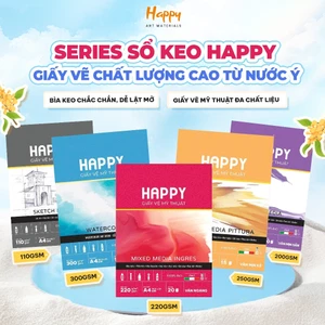 Sổ Vẽ HAPPY A3 A4 A5 Sổ Phác Thảo Giấy Vẽ Chuyên Nghiệp