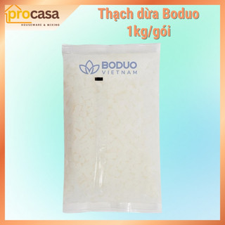 BODUO - Thạch Dừa 1kg - Hạt nhỏ - dùng được ống hút – Topping Pha Chế Trà Sữa, Cà Phê, Ăn Vặt – Vị Dừa Giòn Ngon