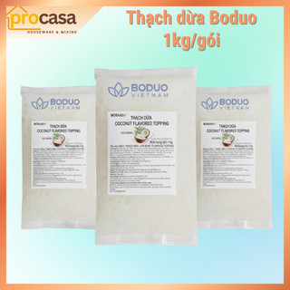 BODUO - Thạch Dừa 1kg - Hạt nhỏ - dùng được ống hút – Topping Pha Chế Trà Sữa, Cà Phê, Ăn Vặt – Vị Dừa Giòn Ngon