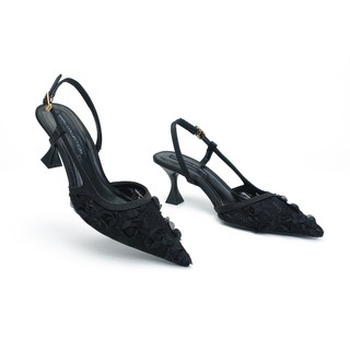 Giày Cao Gót 7P Slingback LƯƠI HOA HỒNG ROESY HADU M7154 Chất Liệu Cao Cấp Đế TPR Chống Trượt BH 12T