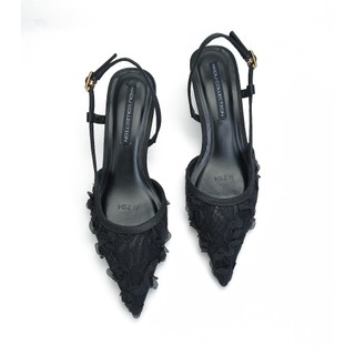 Giày Cao Gót 7P Slingback LƯƠI HOA HỒNG ROESY HADU M7154 Chất Liệu Cao Cấp Đế TPR Chống Trượt BH 12T