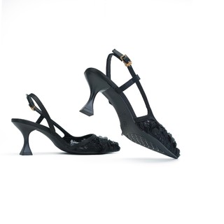 Giày Cao Gót 7P Slingback LƯƠI HOA HỒNG ROESY HADU M7154 Chất Liệu Cao Cấp Đế TPR Chống Trượt BH 12T
