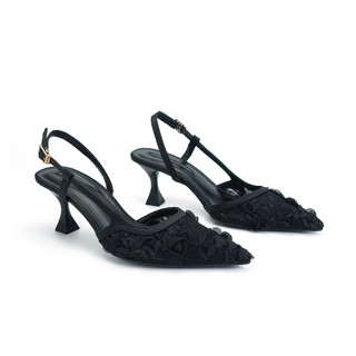 Giày Cao Gót 7P Slingback LƯƠI HOA HỒNG ROESY HADU M7154 Chất Liệu Cao Cấp Đế TPR Chống Trượt BH 12T