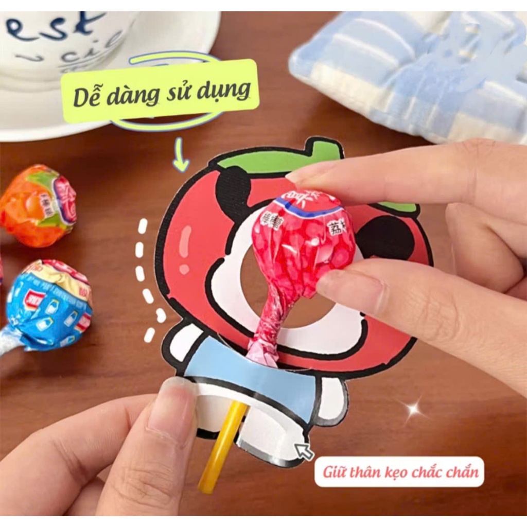 (5 Tag) Trang Trí Kẹo Mút – Nhiều Mẫu Dễ Thương (Giao Ngẫu Nhiên) 🌸