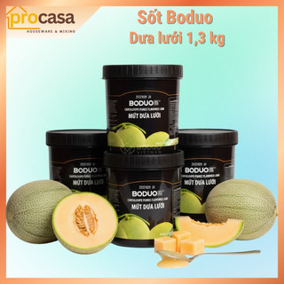 1.3kg - Sốt Boduo Dưa Lưới -  Mứt Pha Trà Trái Cây, Soda, Topping Bánh - nguyên liệu pha chế