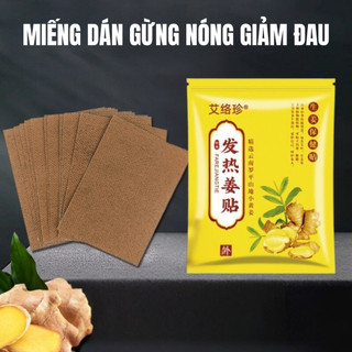 Miếng Dán Giảm Đau Nhiệt Ngải Cứu Vai Gáy Đau Lưng Đau Khớp | Miếng Dán Gừng Nóng Giữ Ấm 100 Miếng