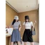 Set: Áo croptop khoét vai+quần lửng chéo Cati 4 màu A2310