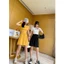 Set: Áo croptop khoét vai+quần lửng chéo Cati 4 màu A2310