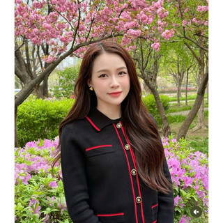 SET TWEED LEN XÙ CARDIGAN LILY ROSE JACKET TI NGOAN - ĐEN