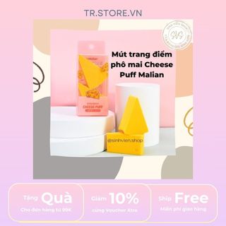 2 mút trang điểm hình phô mai Malian Cheese Puff tam giác góc cạnh