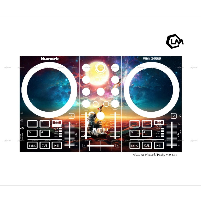 Tấm Dán Skin DJ Numark Mixtrack Party Live, Skin In Theo Yêu Cầu IB Shop Để Gửi Mẫu