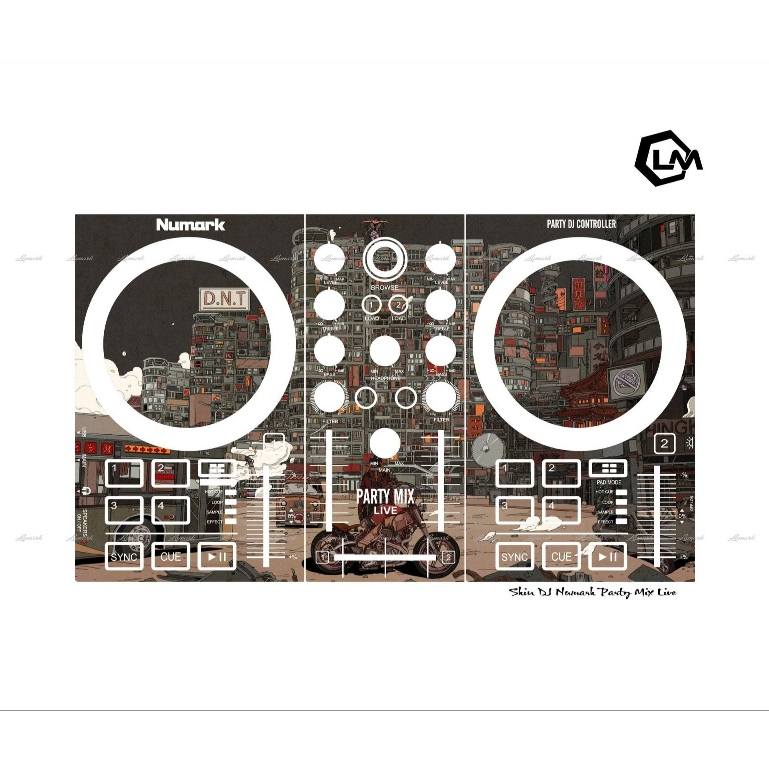 Tấm Dán Skin DJ Numark Mixtrack Party Live, Skin In Theo Yêu Cầu IB Shop Để Gửi Mẫu