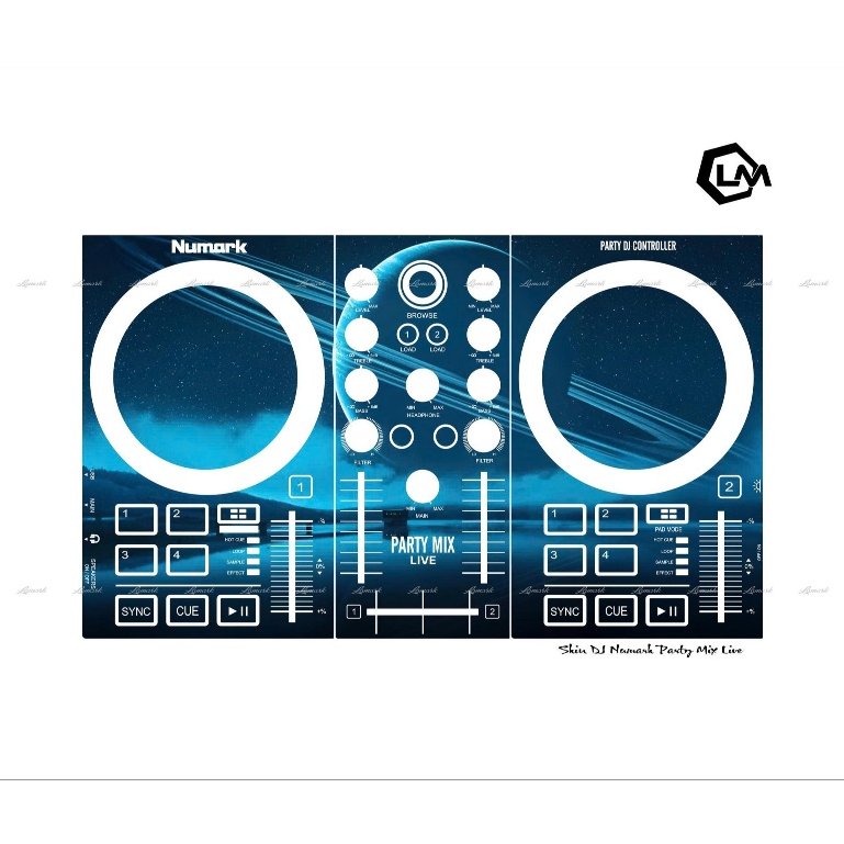 Tấm Dán Skin DJ Numark Mixtrack Party Live, Skin In Theo Yêu Cầu IB Shop Để Gửi Mẫu
