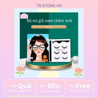 Mi giả nam châm 3D tặng nhíp gắn mi