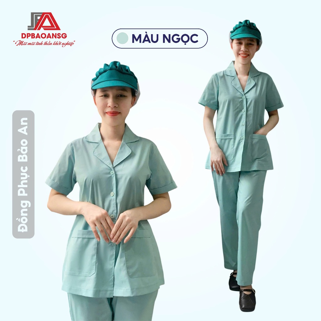 Bộ Quần Áo Tạp Vụ, Cấp Dưỡng, Hộ Lý, Công Nhân – Vải Cotton Thoáng Mát, Nhiều Màu