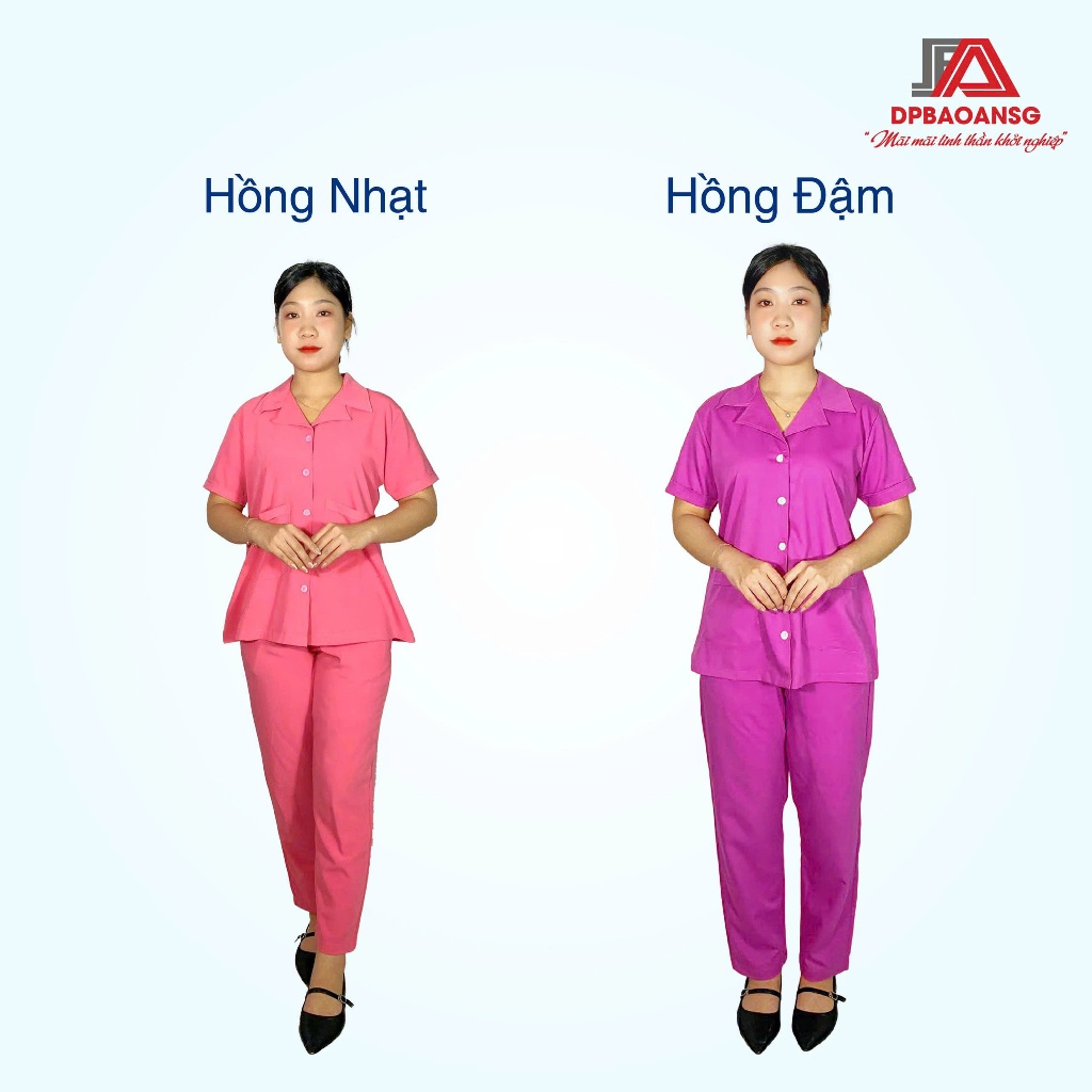Bộ Quần Áo Tạp Vụ, Cấp Dưỡng, Hộ Lý, Công Nhân – Vải Cotton Thoáng Mát, Nhiều Màu
