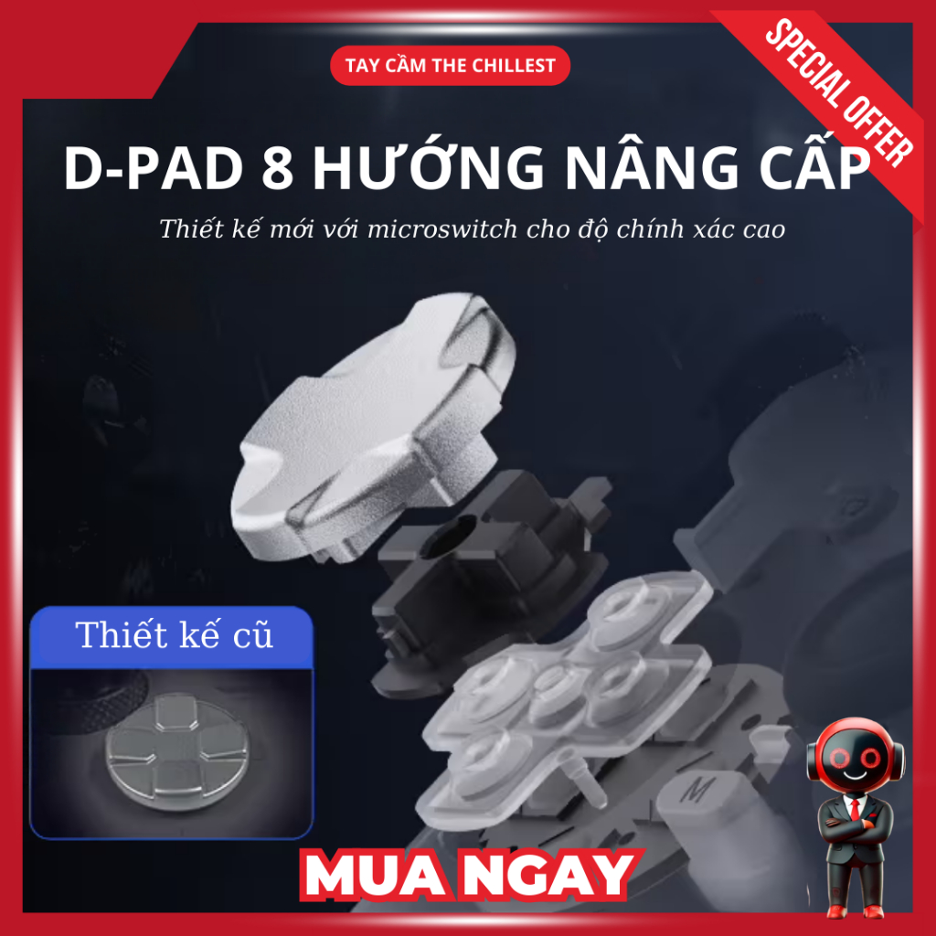 Tay cầm chơi game EasySMX X05 Pro – Joystick Hall Effect, Cò rung 2 tầng, Polling rate 1000Hz, chống ồn, BH 12T | BigBuy360 - bigbuy360.vn